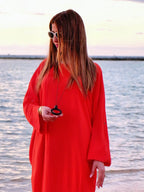 🧡 فستان جووري - أناقة بوهيمية على الشاطئ