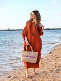 🧡 فستان جووري - أناقة بوهيمية على الشاطئ