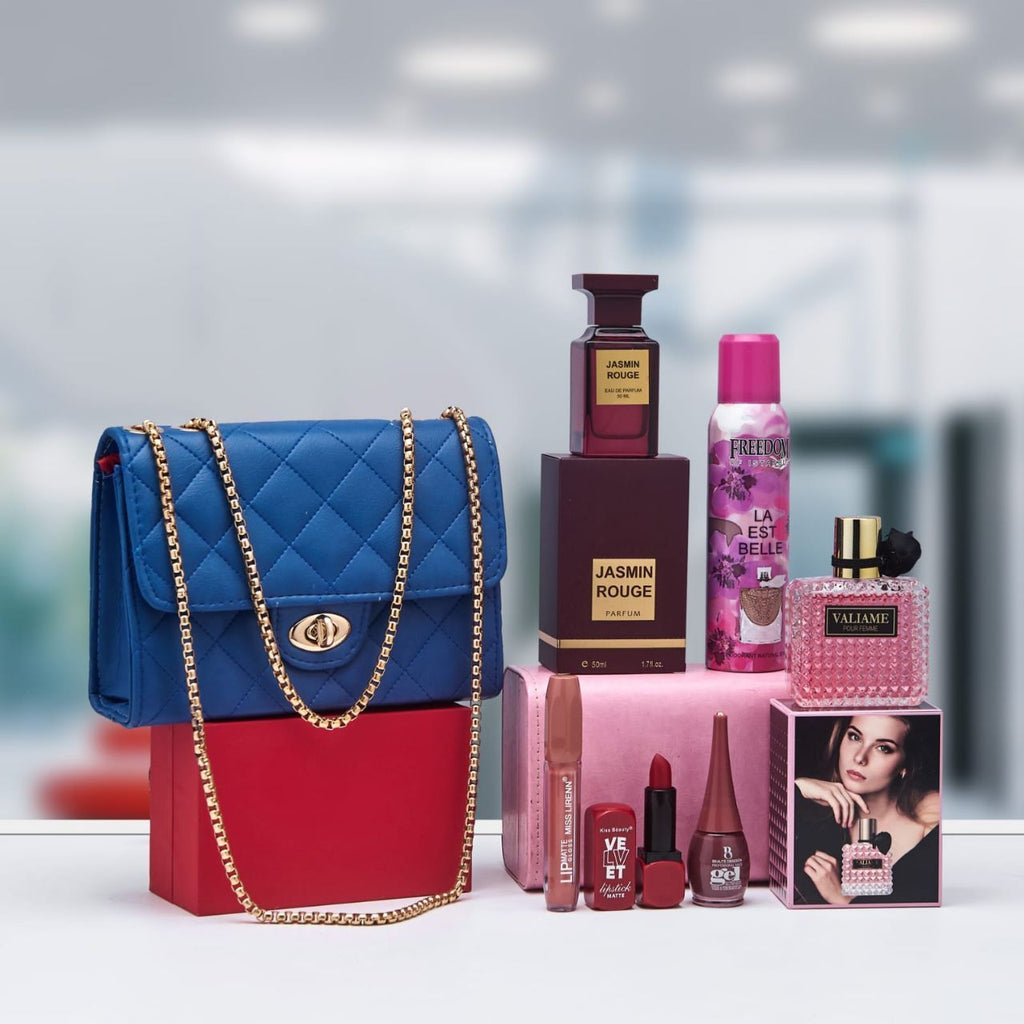 ✨ حقيبة يد فاخرة بسلسلة ذهبية — اختاري من بين 8 ألوان رائعة! ✨