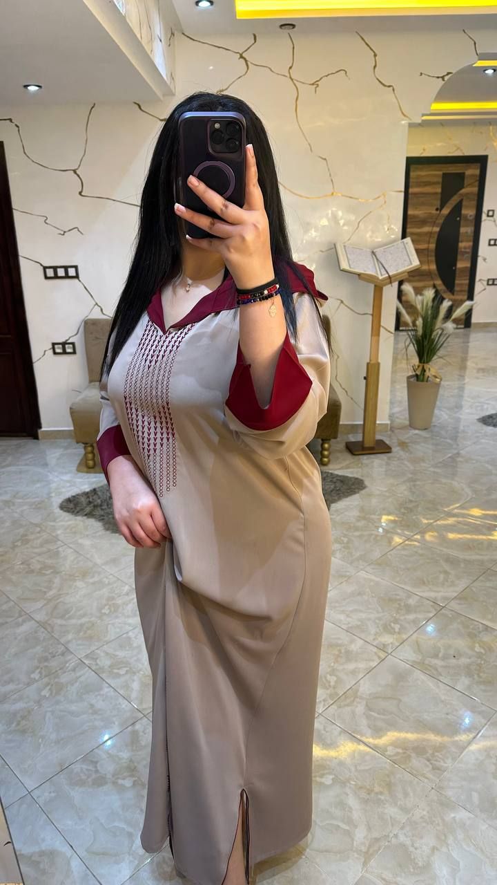 *✨ جلابة برشمان مغربية 2025 – أناقة بتطريز فاخر وكريب حرير ✨*