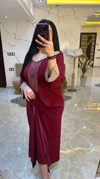 *✨ جلابة برشمان مغربية 2025 – أناقة بتطريز فاخر وكريب حرير ✨*