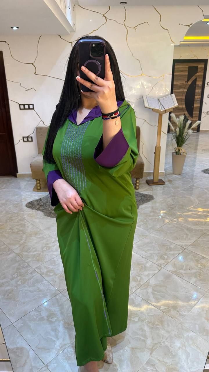 *✨ جلابة برشمان مغربية 2025 – أناقة بتطريز فاخر وكريب حرير ✨*