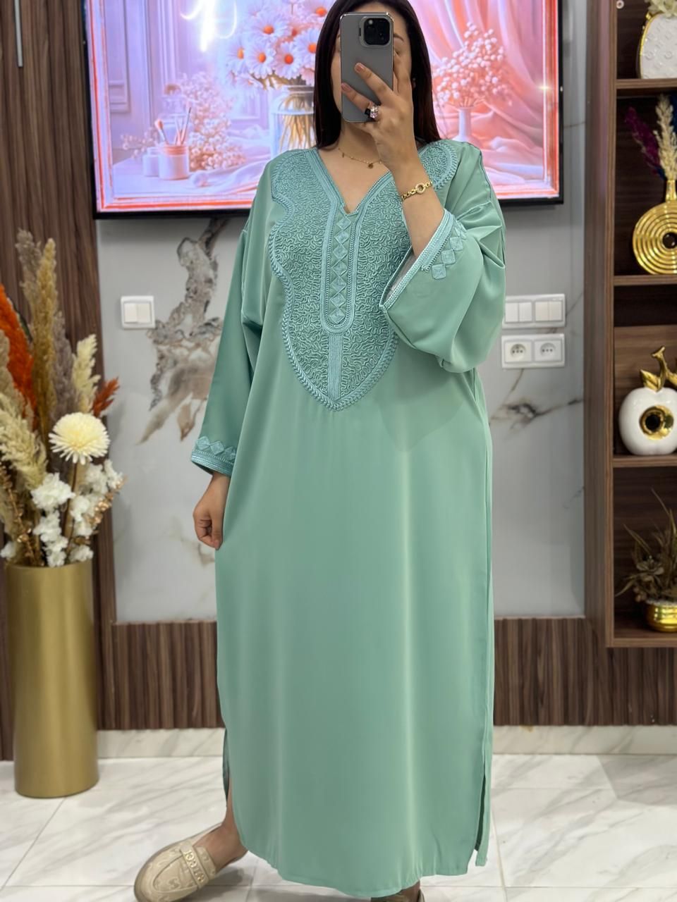 قفطان كريب مخزني – أناقة راقية للمناسبات ✨