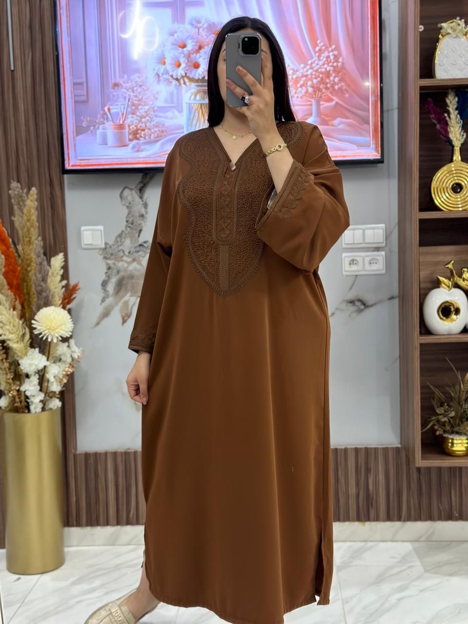 قفطان كريب مخزني – أناقة راقية للمناسبات ✨