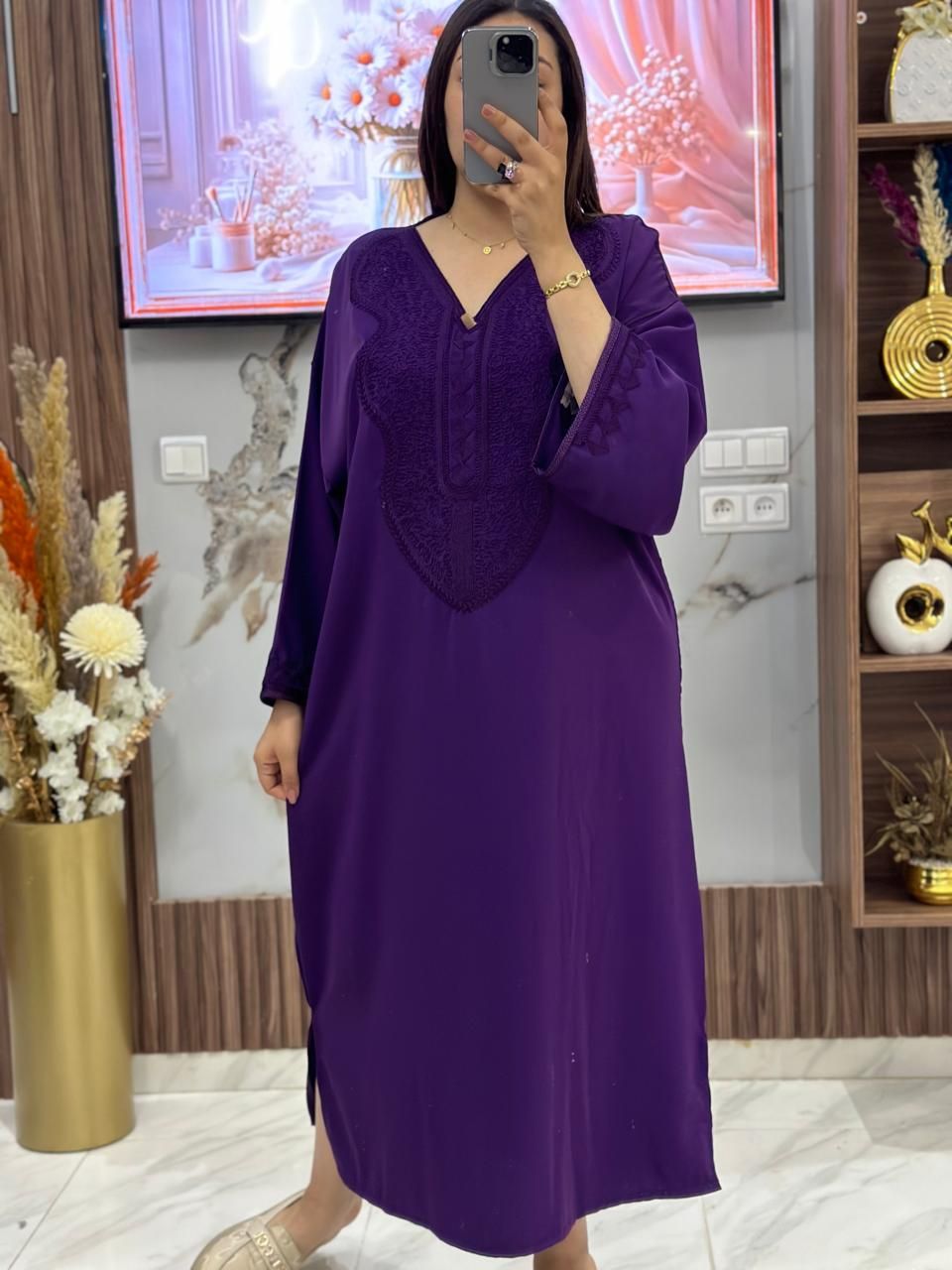 قفطان كريب مخزني – أناقة راقية للمناسبات ✨