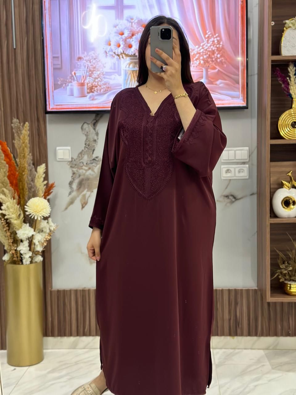 قفطان كريب مخزني – أناقة راقية للمناسبات ✨