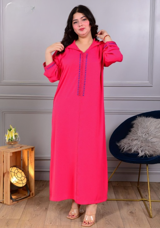 ✨ جلابة كريب مخزنية فخمة | طرزة عصرية وجودة عالية