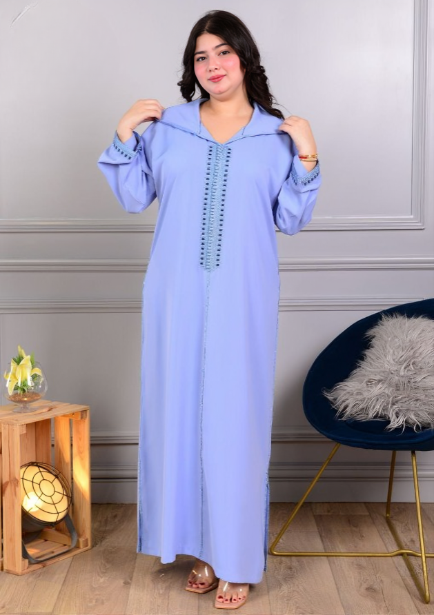 ✨ جلابة كريب مخزنية فخمة | طرزة عصرية وجودة عالية