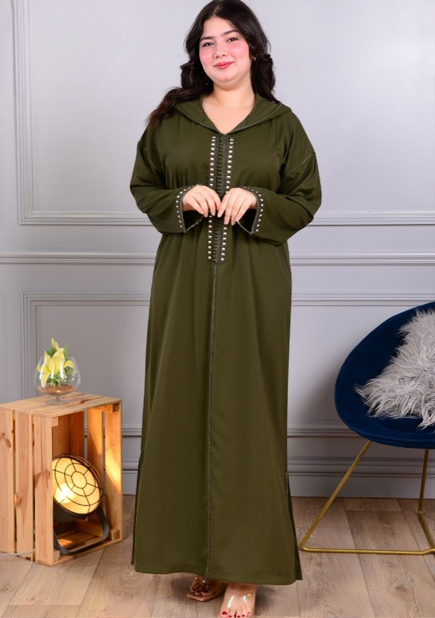 ✨ جلابة كريب مخزنية فخمة | طرزة عصرية وجودة عالية