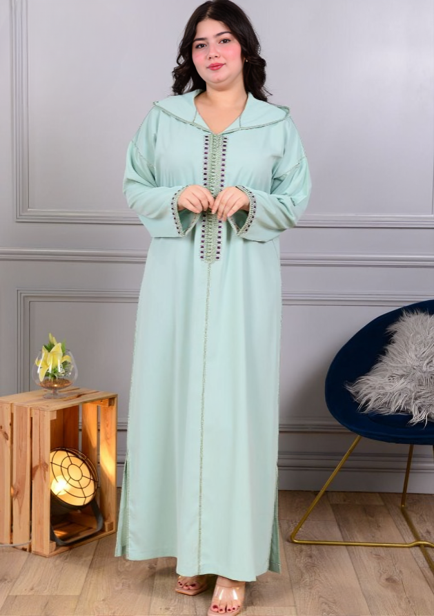 ✨ جلابة كريب مخزنية فخمة | طرزة عصرية وجودة عالية