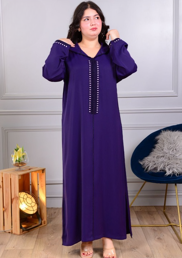 ✨ جلابة كريب مخزنية فخمة | طرزة عصرية وجودة عالية