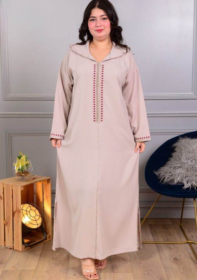 ✨ جلابة كريب مخزنية فخمة | طرزة عصرية وجودة عالية