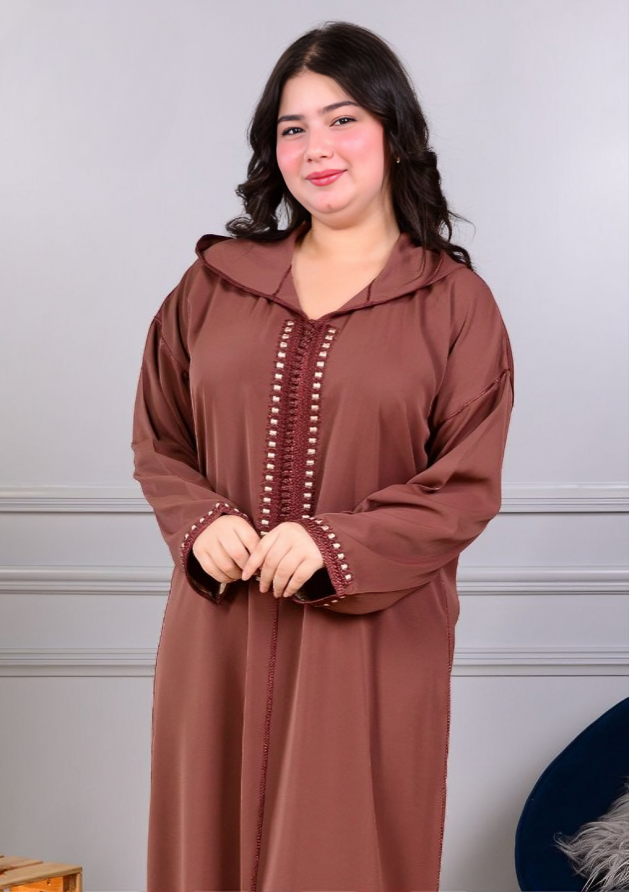 ✨ جلابة كريب مخزنية فخمة | طرزة عصرية وجودة عالية