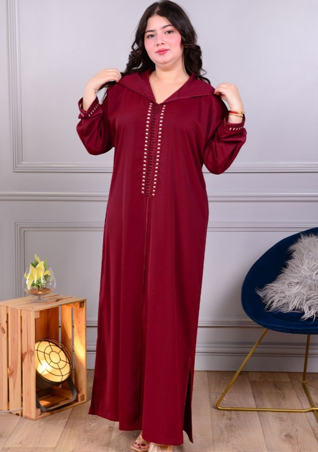 ✨ جلابة كريب مخزنية فخمة | طرزة عصرية وجودة عالية