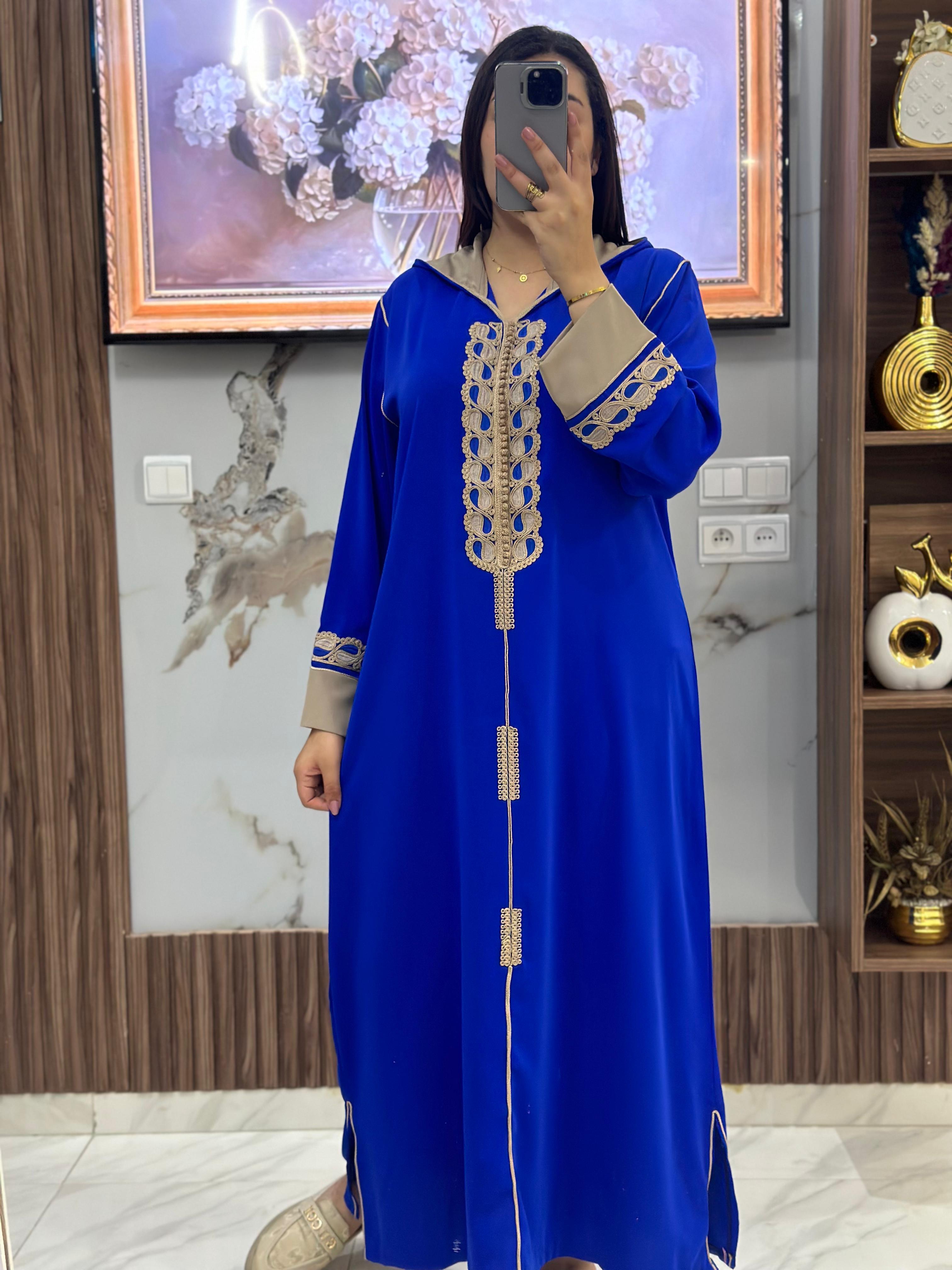 👗✨ جلابة مغربية عصرية بلمسة فخمة – من ROYAL SHOP ✨👗